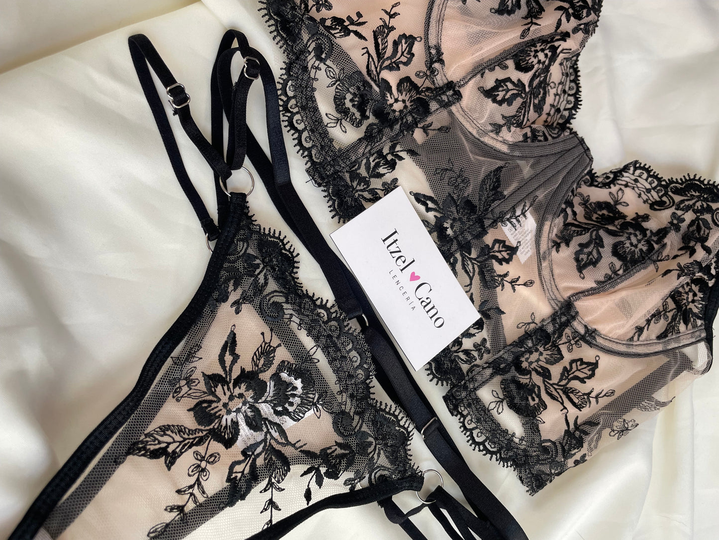 Set bustier negro