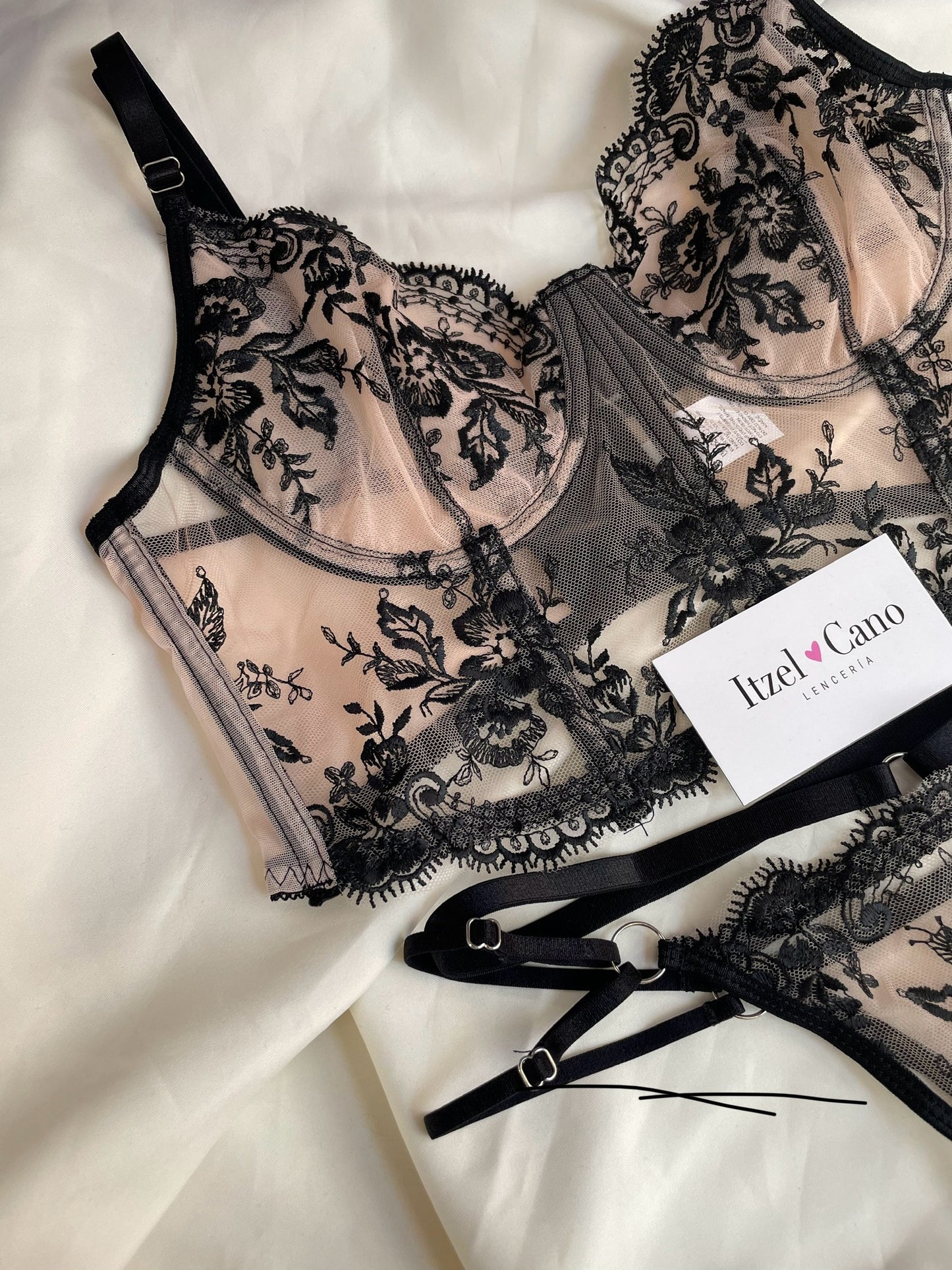 Set bustier negro
