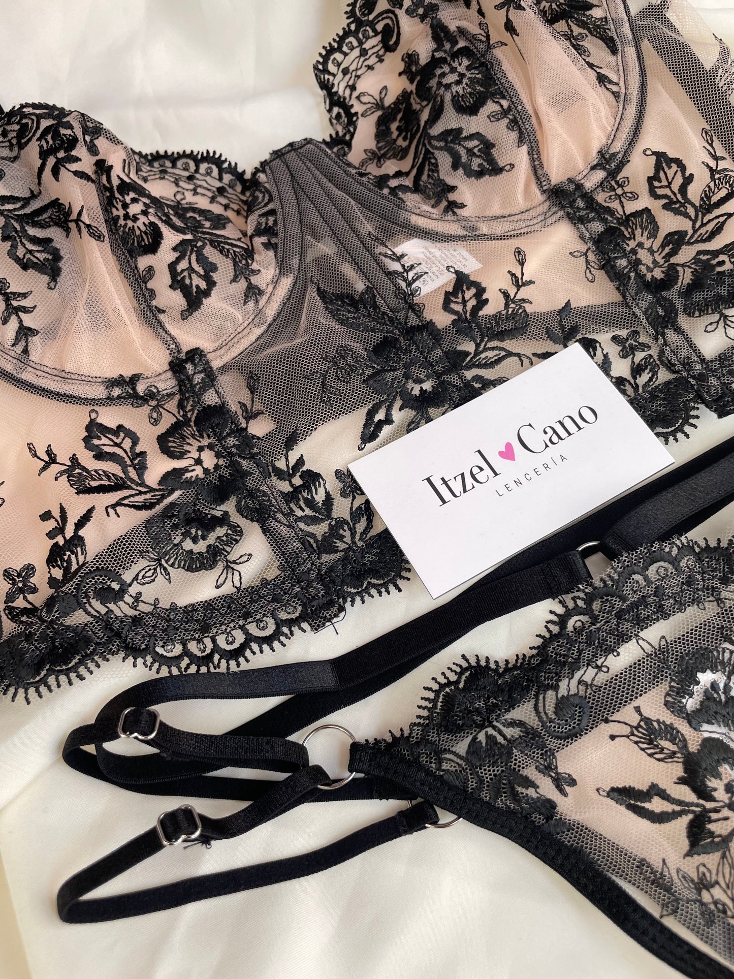 Set bustier negro