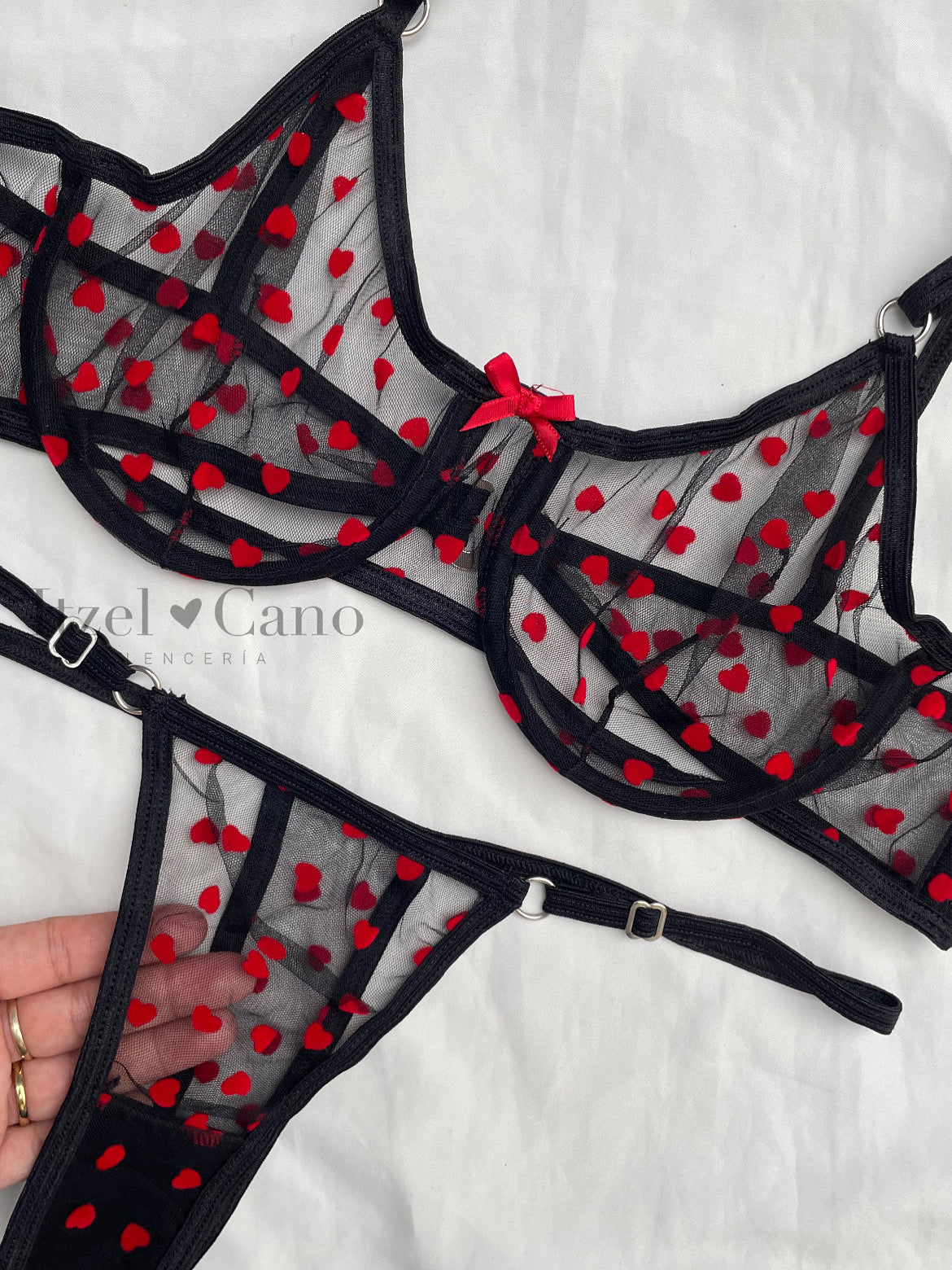 Set corazón / mesh
