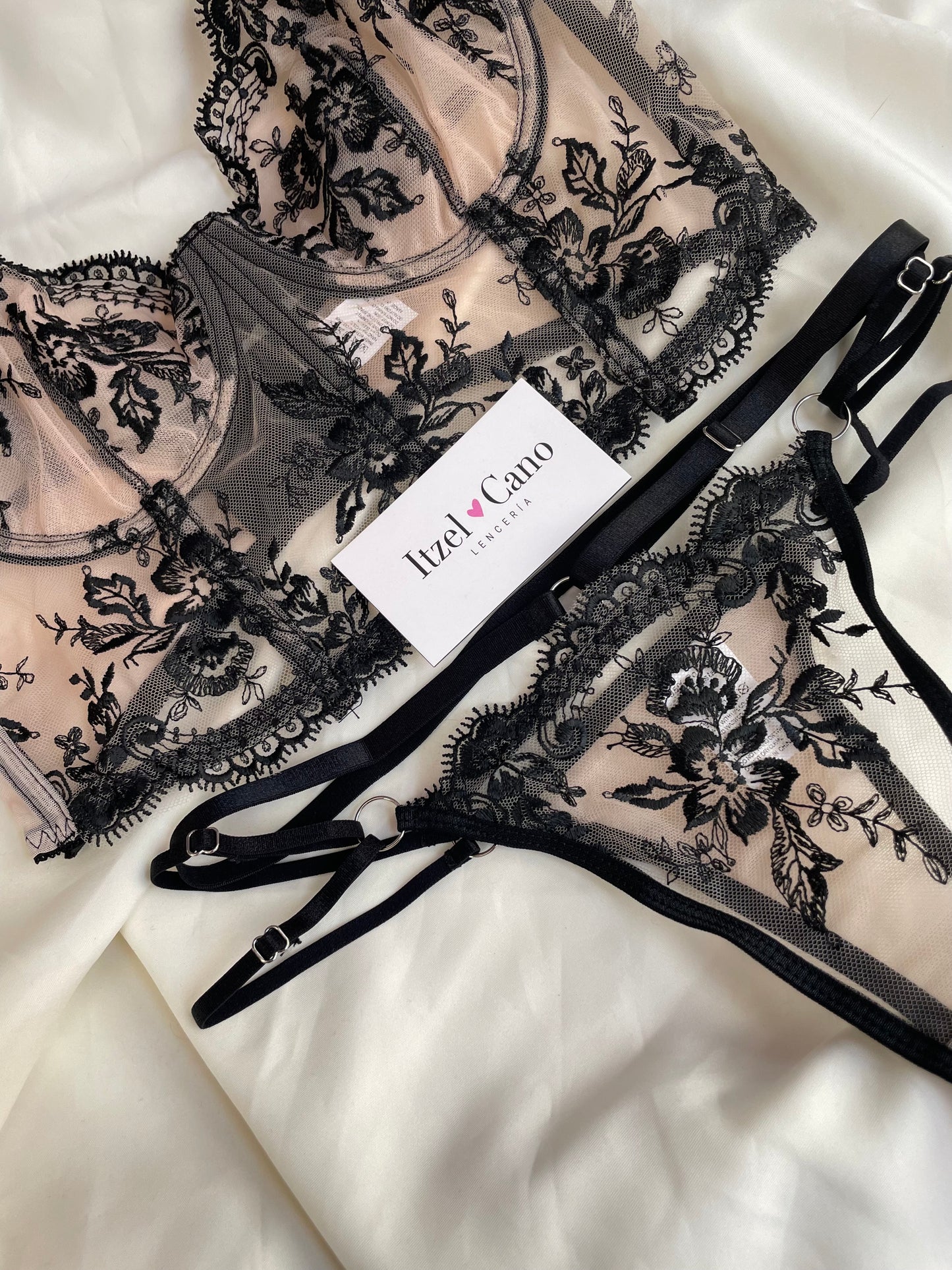 Set bustier negro
