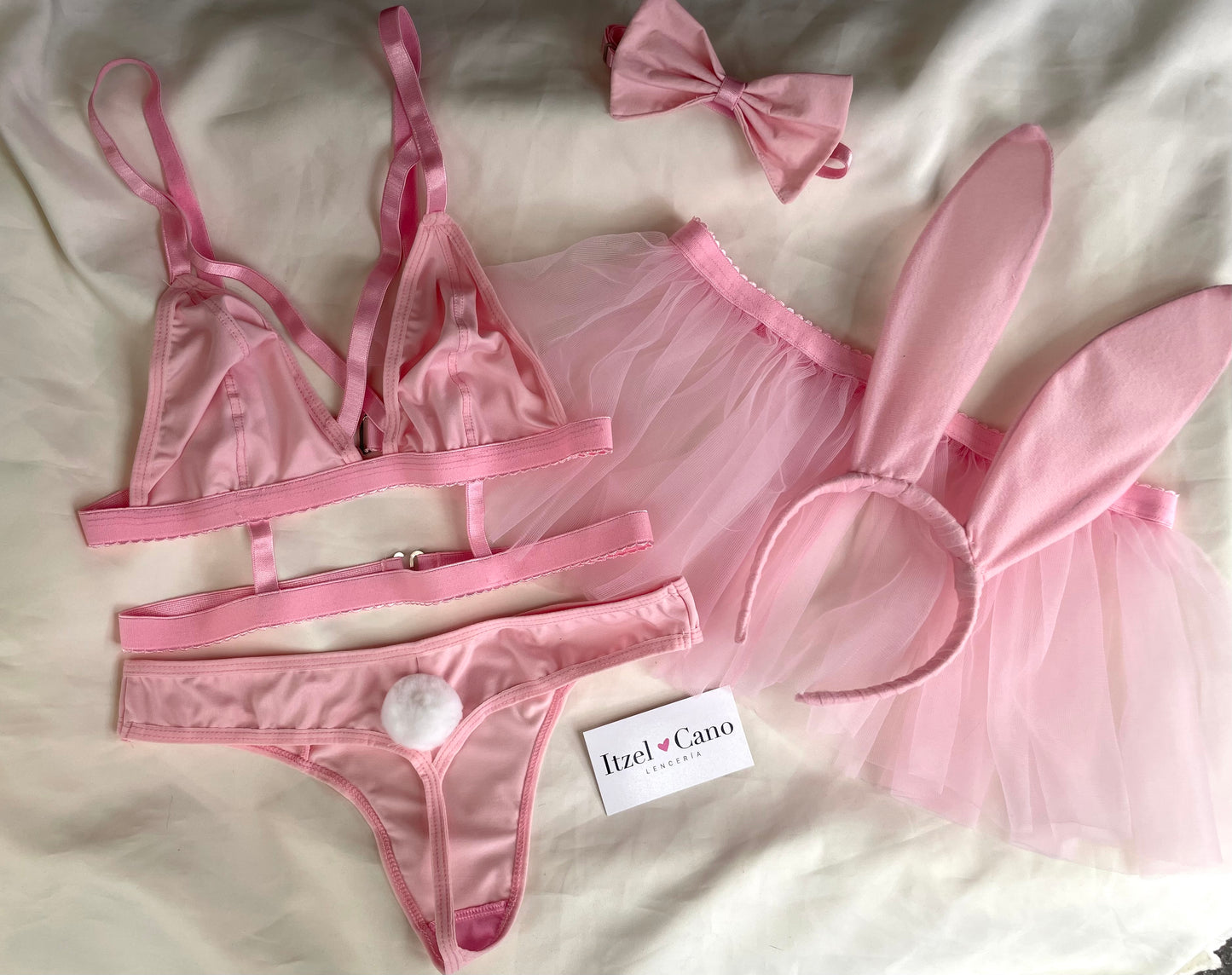 Set pink rabbit