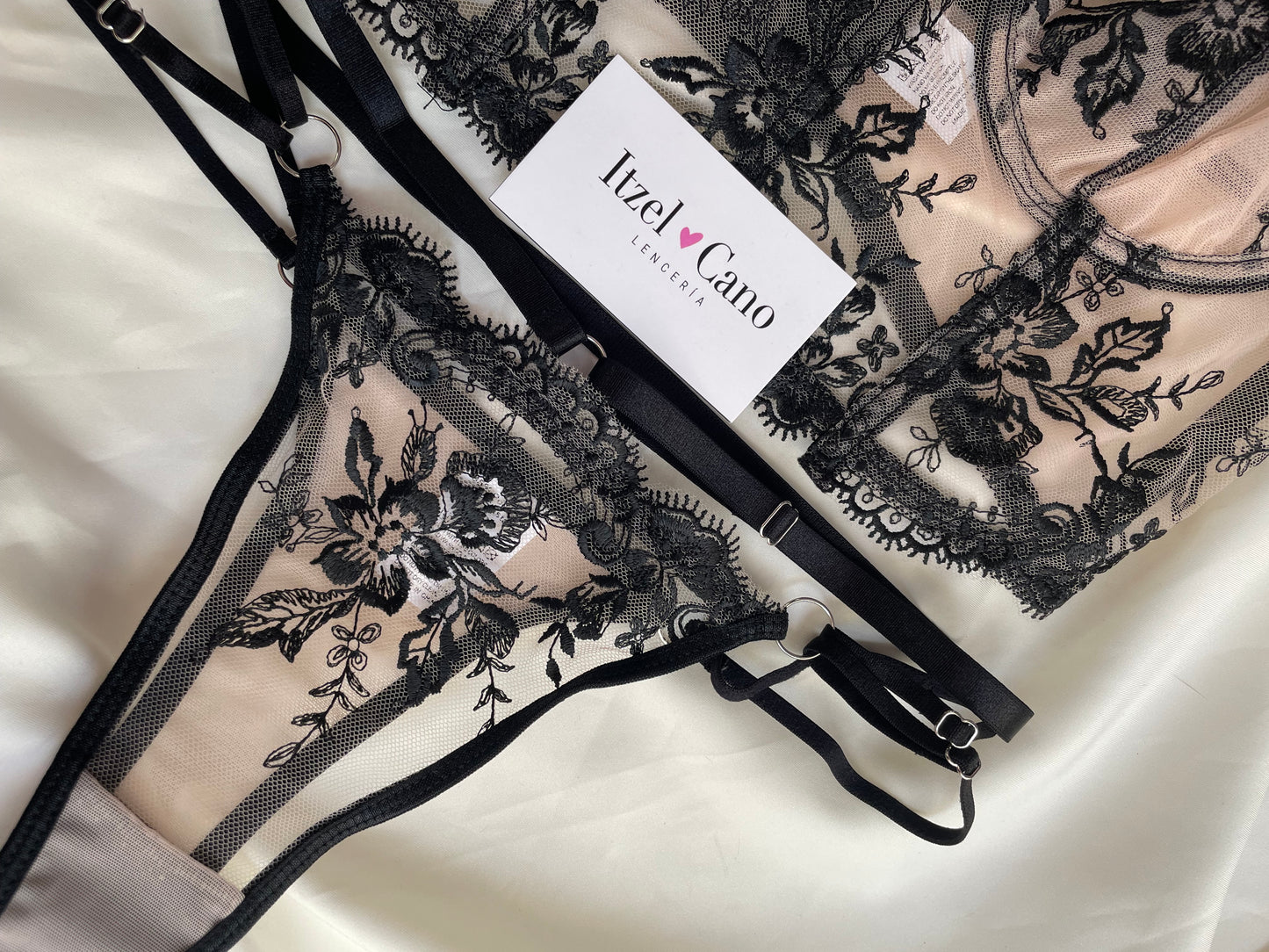 Set bustier negro